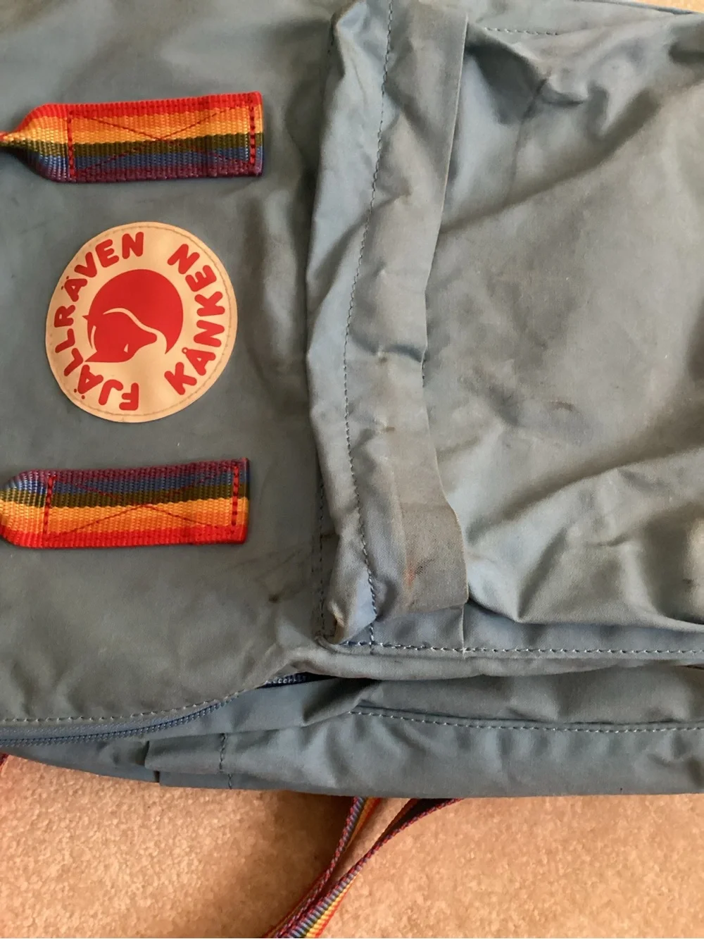 Fjallraven Kanken Blue Rainbow Backpack